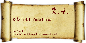 Kürti Adelina névjegykártya